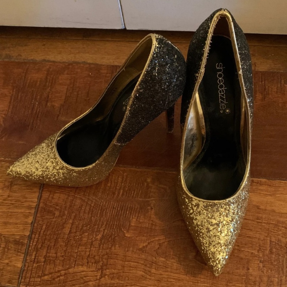 Glitter Pointed Toe Heels